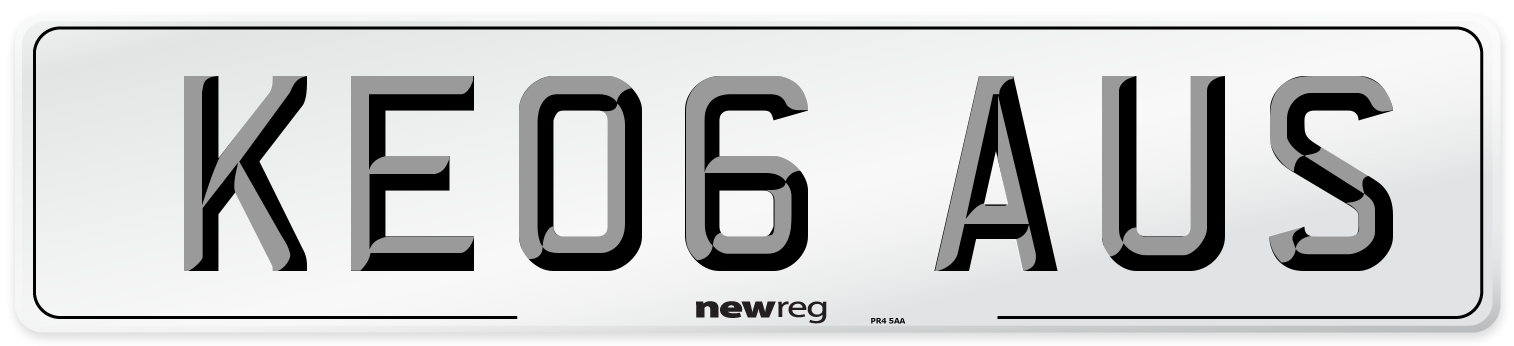 KE06 AUS Number Plate from New Reg